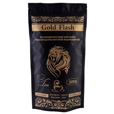 Чай Gold Flash черный индийский листовой 500г zip-lock 2285
